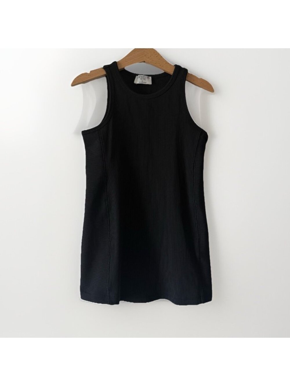 Crewcuts Active Girls' Dress Size 4 Black Ribbed Sporty Athleisure Gym Run